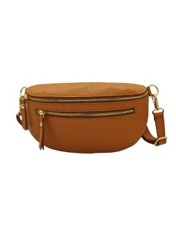 Demi Lune Medium Sac banane cuir Camel