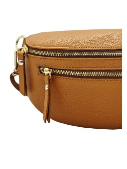 Demi Lune Medium Sac banane cuir Camel