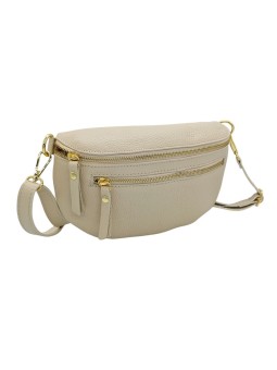 Demi Lune Medium Sac banane cuir Beige