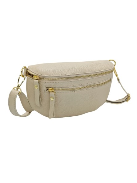 Demi Lune Medium Sac banane cuir Beige