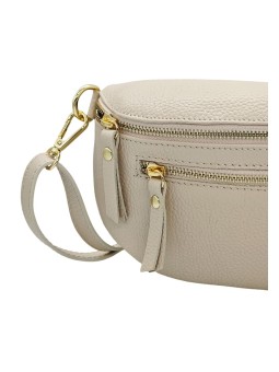 Demi Lune Medium Sac banane cuir Beige