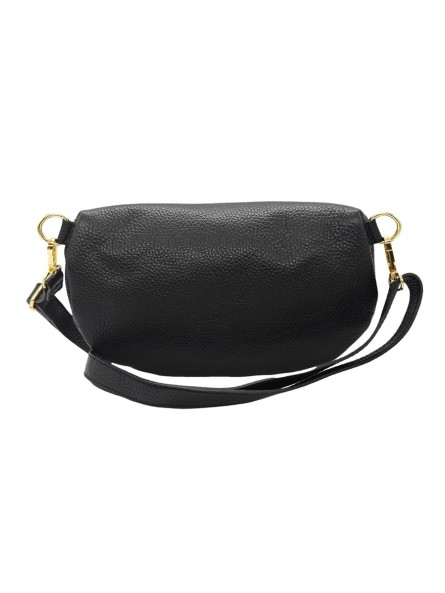 Demi Lune Medium Sac banane cuir Noir