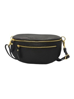 Demi Lune Medium Sac banane cuir Noir