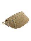 Demi Lune Medium Sac banane cuir Nubuck Beige