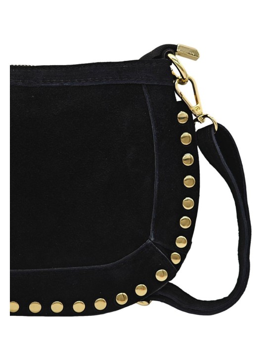 Soleil Chic Pochette Bandouliere Cloute Nubuck Noir