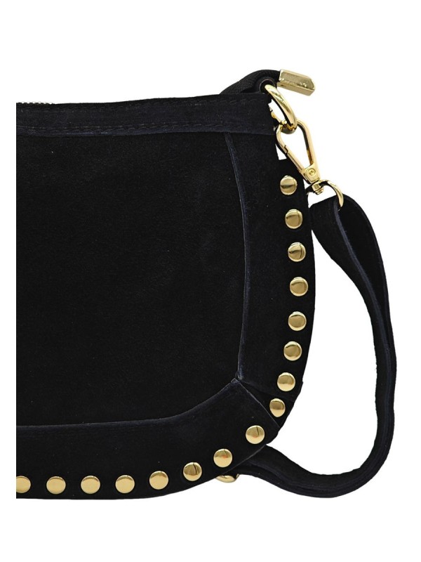 Soleil Chic Pochette Bandouliere Cloute Nubuck Noir
