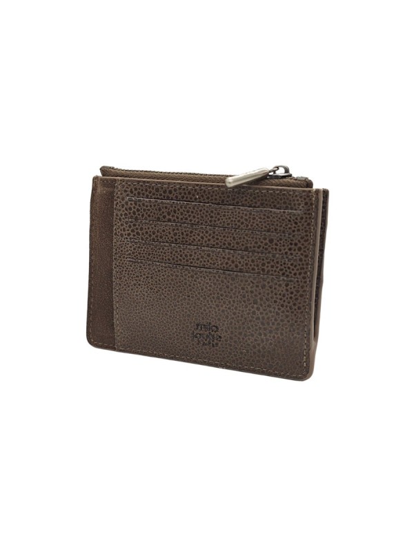 Mila Louise Porte-cartes cuir ROLAE BB Taupe Fume