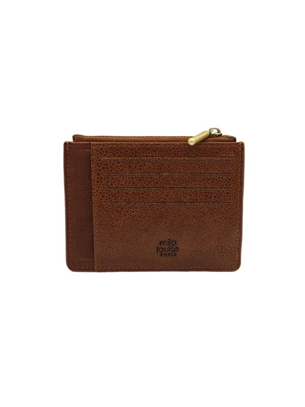 Mila Louise Porte-cartes cuir ROLAE BB Cognac