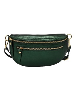 Demi Lune Medium Sac banane cuir Vert Irise