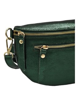 Demi Lune Medium Sac banane cuir Vert Irise