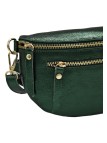 Demi Lune Medium Sac banane cuir Vert Irise