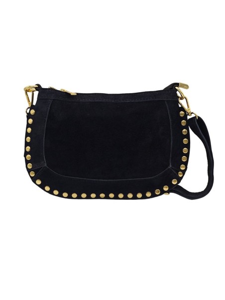 Soleil Chic Pochette Bandouliere Cloute Nubuck Noir
