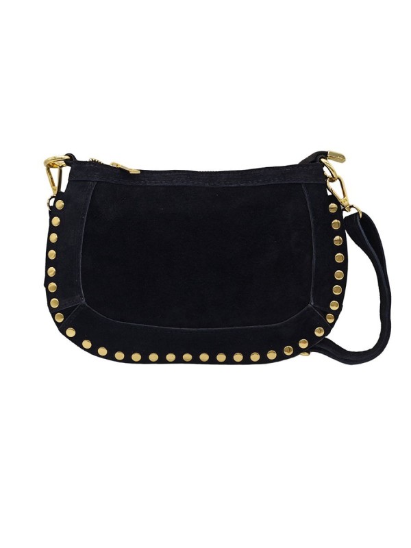 Soleil Chic Pochette Bandouliere Cloute Nubuck Noir