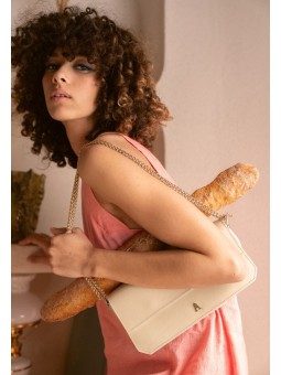 Sac Baguette Creme Craie Studio