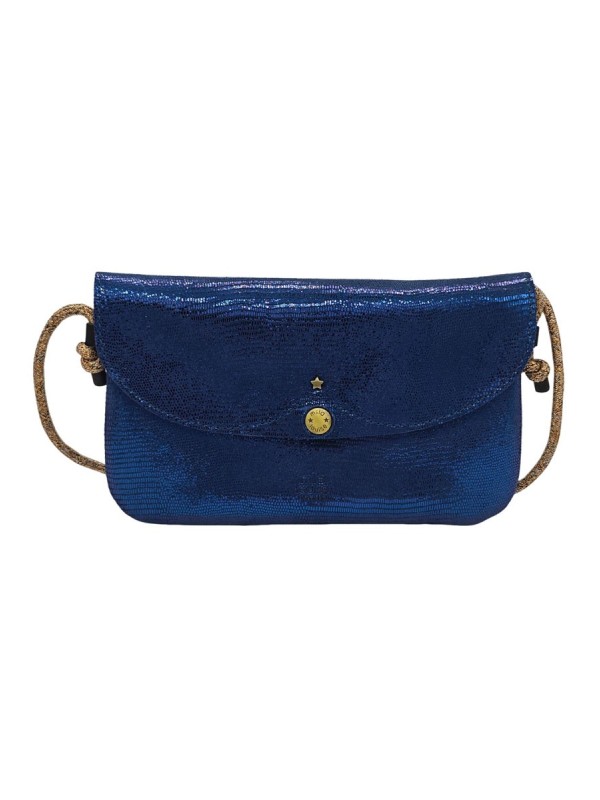 Mila Louise Sac Pochette en cuir OLCA LZ Encre Bleu