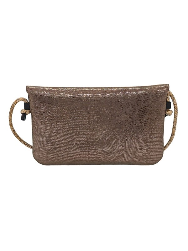 Mila Louise Sac Pochette en cuir OLCA LZ Taupe Fume