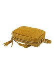 Pompon Sac Bandoulière Cuir Nubuck Camel