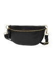 Soleil Chic Sac Banane cuir Demi Lune Noir Irise