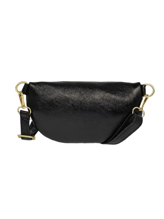 Soleil Chic Sac Banane cuir Demi Lune Noir Irise