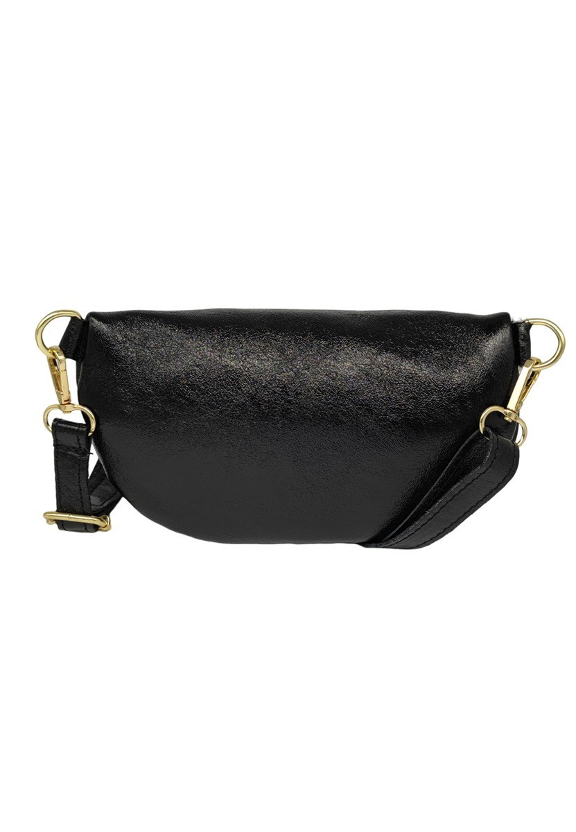 Soleil Chic Sac Banane cuir Demi Lune Noir Irise