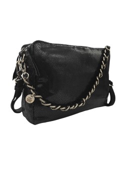 Mila Louise Sac bandoulière MAMA XL E NOIR CHAINE BICOLOR