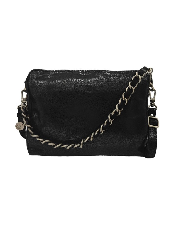 Mila Louise Sac bandoulière MAMA XL E NOIR CHAINE BICOLOR