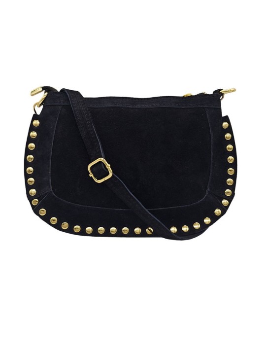 Soleil Chic Pochette Bandouliere Cloute Nubuck Noir