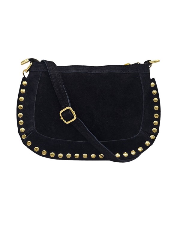 Soleil Chic Pochette Bandouliere Cloute Nubuck Noir