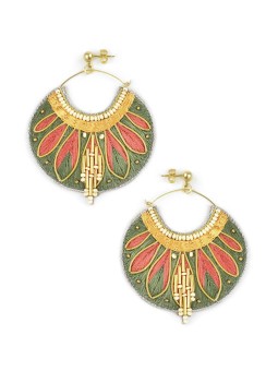 Boucle d'oreille Créole APIE Olive NAHUA