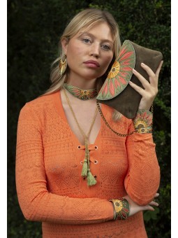 Boucle d'oreille Créole APIE Olive NAHUA