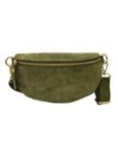 Soleil Chic Sac Banane cuir Demi Lune Nubuck Kaki