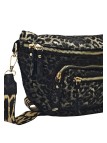 Iris Sac Banane cuir Leopard Noir