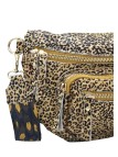 Iris Sac Banane cuir Leopard Cognac P