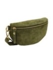 Soleil Chic Sac Banane cuir Demi Lune Nubuck Kaki