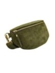 Soleil Chic Sac Banane cuir Demi Lune Nubuck Kaki