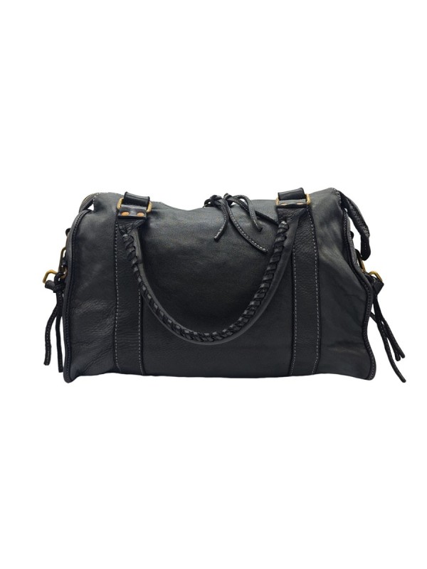 Daisy Large Cuir Vintage Noir