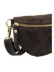 Soleil Chic Sac Banane cuir Demi Lune Nubuck Marron