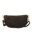 Soleil Chic Sac Banane cuir Demi Lune Nubuck Marron