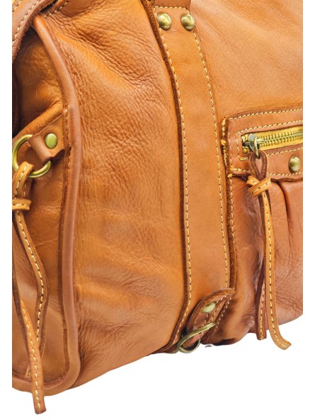 Daisy Large Cuir Vintage Camel