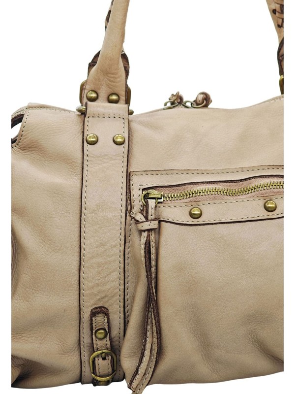 Daisy Large Cuir Vintage Taupe