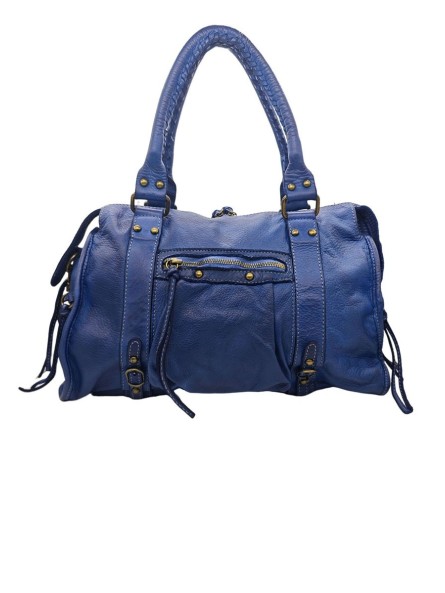 Daisy Large Cuir Vintage Bleu