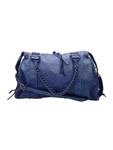 Daisy Large Cuir Vintage Bleu