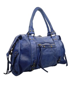 Daisy Large Cuir Vintage Bleu