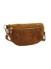 Soleil Chic Sac Banane cuir Demi Lune Nubuck Camel