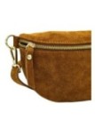 Soleil Chic Sac Banane cuir Demi Lune Nubuck Camel