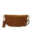 Soleil Chic Sac Banane cuir Demi Lune Nubuck Camel