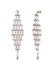 Satellite - BABYLONE Boucles d'oreilles maille bijou hématite grise - Argent