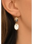 Satellite - POSITANO Boucles d'oreilles dormeuses cabochon nacrés