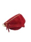 Soleil Chic Sac Banane cuir Demi Lune Nubuck Rouge