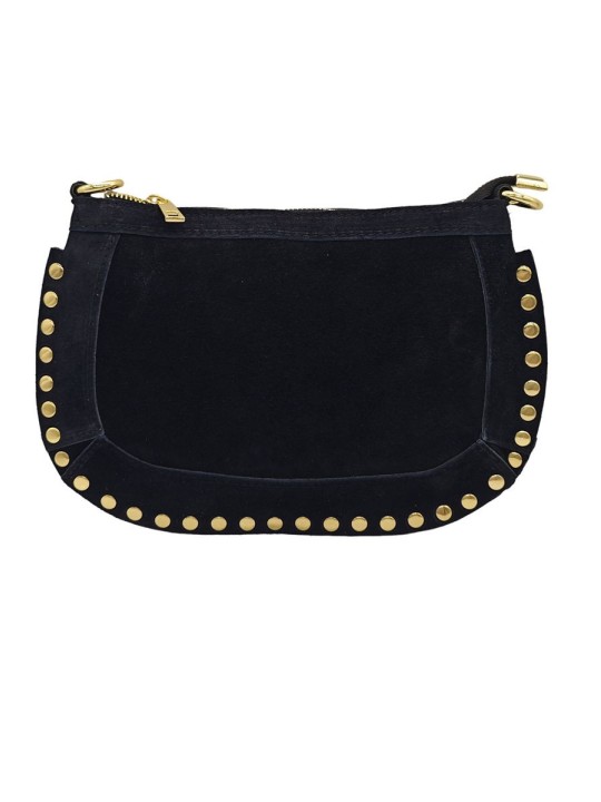 Soleil Chic Pochette Bandouliere Cloute Nubuck Noir